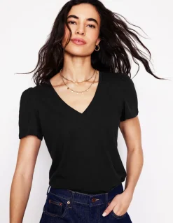 Short Sleeve V Neck T-shirt--Boden Shop