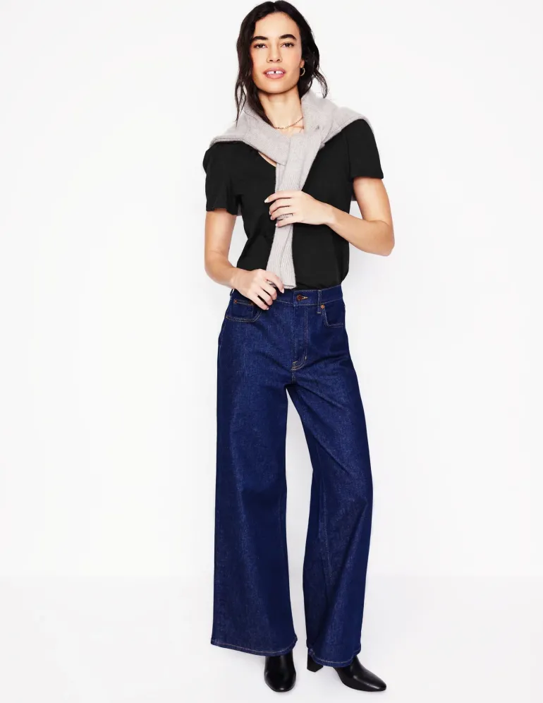 Short Sleeve V Neck T-shirt--Boden Shop