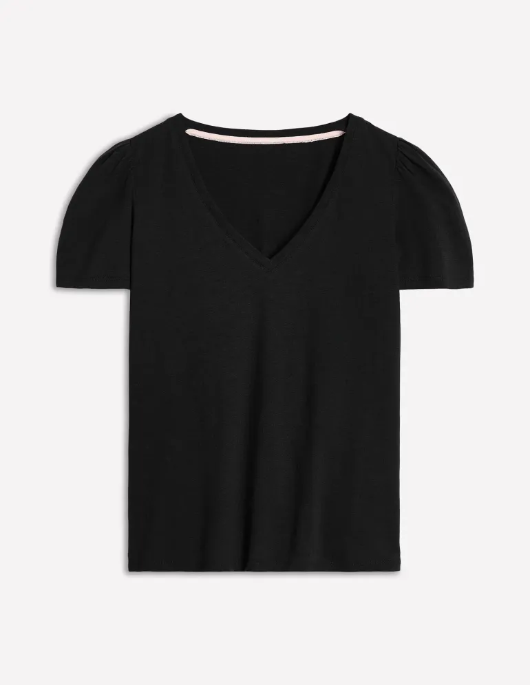 Short Sleeve V Neck T-shirt--Boden Shop