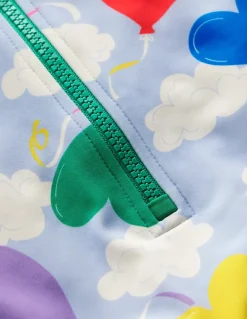 Short-sleeved Swimsuit-Misty Blue Balloon Sky-Boden Sale