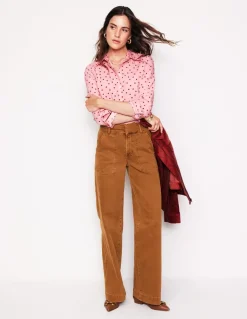 Sienna Cotton Shirt-Almond Pink, Sparse Spot-Boden Clearance