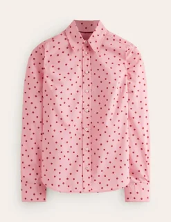 Sienna Cotton Shirt-Almond Pink, Sparse Spot-Boden Clearance