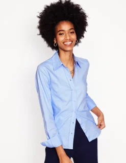 Sienna Cotton Shirt-Blue Oxford-Boden Best Sale