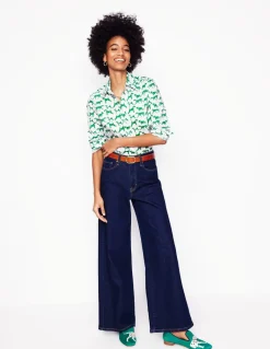 Sienna Cotton Shirt-Ivory, Janet And Friends-Boden Cheap