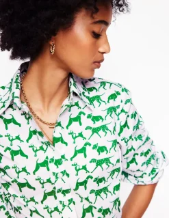 Sienna Cotton Shirt-Ivory, Janet And Friends-Boden Cheap