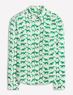 Sienna Cotton Shirt-Ivory, Janet And Friends-Boden Cheap