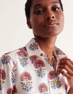 Sienna Cotton Shirt-Ivory,Passion Bud-Boden Hot