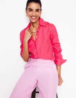 Sienna Linen Shirt-Camelia Pink-Boden Store