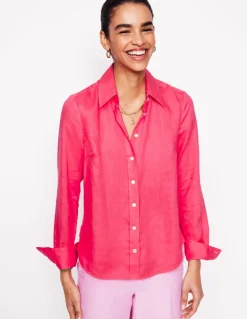 Sienna Linen Shirt-Camelia Pink-Boden Store