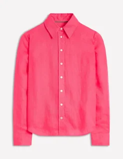 Sienna Linen Shirt-Camelia Pink-Boden Store