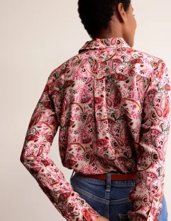 Sienna Silk Shirt-Ivory, Fantastical-Boden Cheap