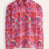 Sienna Silk Shirt-Pink, Botanical Wave-Boden Online