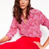 Sienna Silk Shirt-Soft Lavender, Bow Scatter-Boden Discount