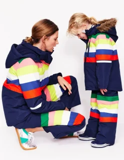 Ski Jacket-Rainbow Stripe-Boden Fashion
