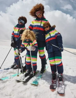 Ski Jacket-Rainbow Stripe-Boden Fashion