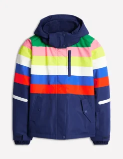 Ski Jacket-Rainbow Stripe-Boden Fashion