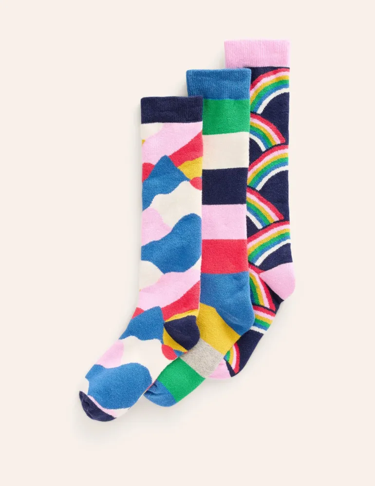 Ski Socks-Multi Rainbow-Boden Outlet