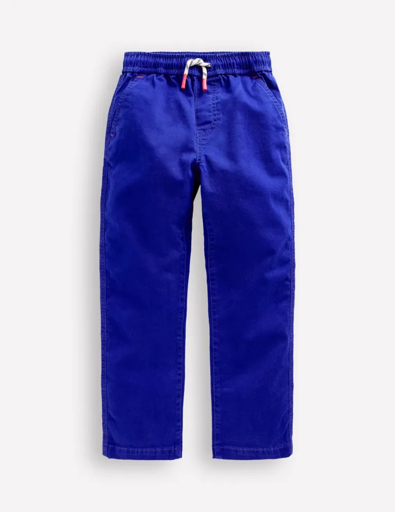 Slim Pull On Trousers-Bright Blue-Boden Hot
