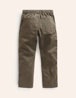 Slim Pull On Trousers-Classic Khaki-Boden Online