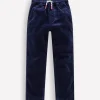 Slim Pull On Trousers-College Navy Cord-Boden Clearance