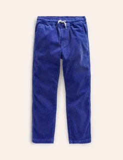 Slim Pull On Trousers-Sapphire Blue Cord-Boden Cheap