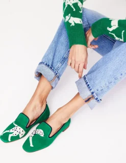 Slipper Cut Loafer-Rich Emerald, Dog-Boden Outlet