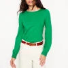 Smocked Cuff Supersoft Top-Rich Emerald-Boden Store