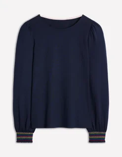 Smocked Cuff Supersoft Top--Boden Best Sale