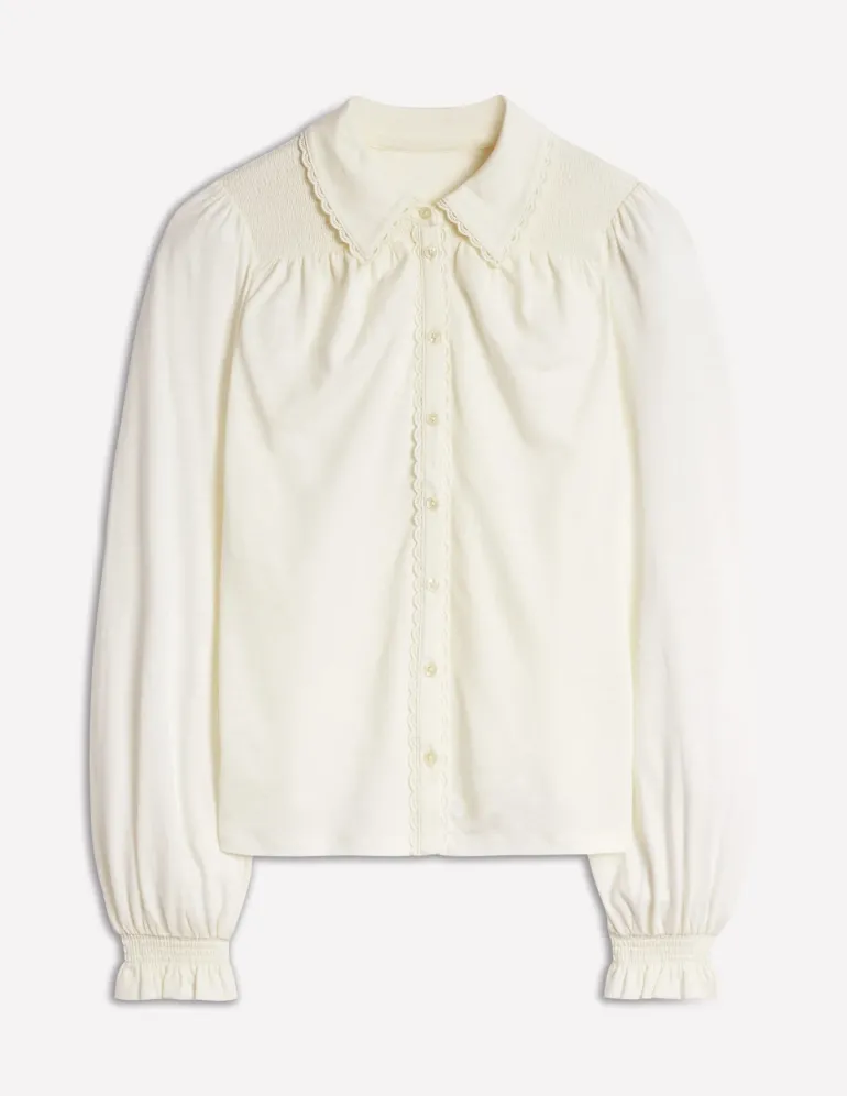 Smocked Jersey Shirt--Boden Hot