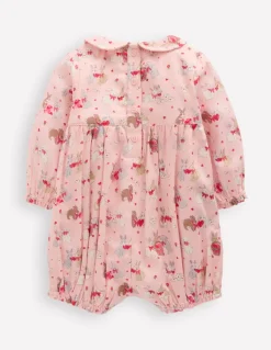 Smocked Romper-Pink Love Bunnies-Boden Fashion