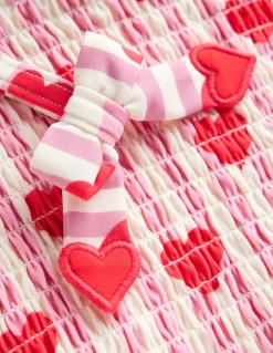 Smocked Tankini Set-Bubblegum Pink Heart Stripe-Boden Clearance
