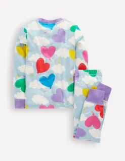 Snug Glow-In-The-Dark Pyjamas-Misty Blue Balloon Sky-Boden Cheap