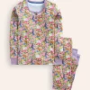 Snug Henley Pajamas-Vintage Pink Bunny Field-Boden Online