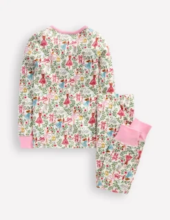 Snug Henley Pyjamas-Vanilla White Ballet Toile-Boden Sale