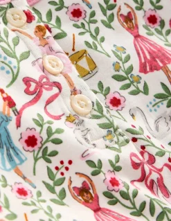Snug Henley Pyjamas-Vanilla White Ballet Toile-Boden Sale