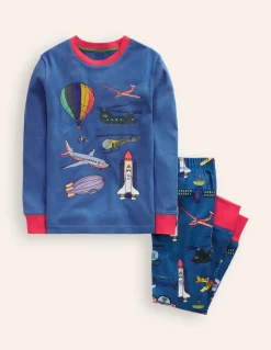 Snug Long John Pajamas-Bluejay Transport-Boden Outlet