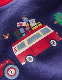 Snug Long John Pajamas-Christmas Cars-Boden Cheap