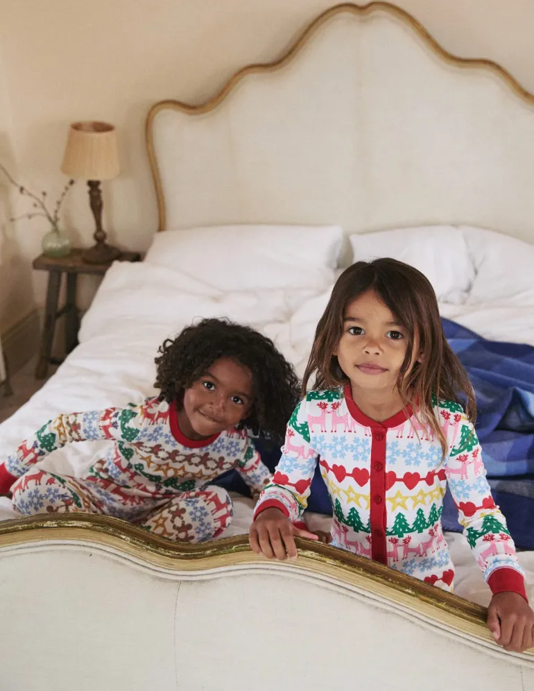Snug Long John Pajamas-Gingerbread Fair Isle-Boden Best