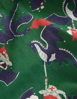 Snug Twin Pack Pajamas-Green Dragon and Stripe-Boden Best Sale