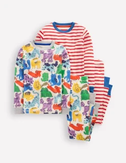 Snug Twin Pack Pajamas-Rainbow Pets-Boden Cheap