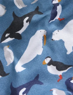 Snug Twin Pack Pyjamas-Blue Artic Animals and Stripe-Boden New