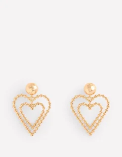 Statement Heart Earrings--Boden Store