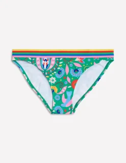 Stripe Trim Bikini Bottoms-Green, Decorative Garden-Boden Best