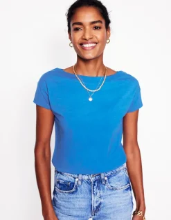 Supersoft Boat Neck T-Shirt-Gallery Blue-Boden Sale
