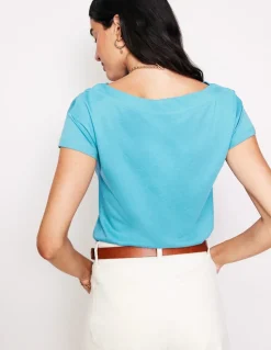 Supersoft Boat Neck T-Shirt-Blue Grass-Boden Store