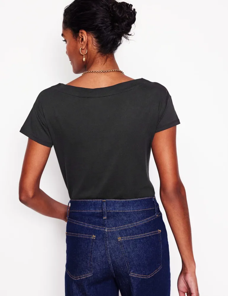 Supersoft Boat Neck T-Shirt--Boden Hot