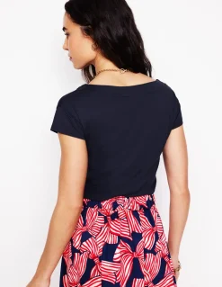 Supersoft Boat Neck T-Shirt--Boden New