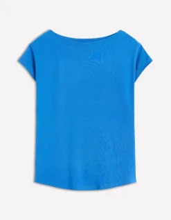 Supersoft Boat Neck T-Shirt-Gallery Blue-Boden Sale