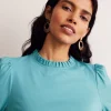 Supersoft Frill Detail Top-Blue Grass-Boden Flash Sale