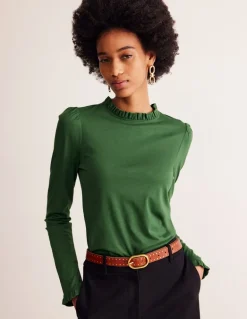 Supersoft Frill Detail Top--Boden Shop